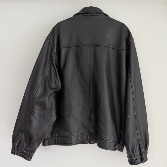 Vintage Eddie Bauer Legend Journeyman Jacket Mens Large Brown Leather Distressed - Picture 10 of 15